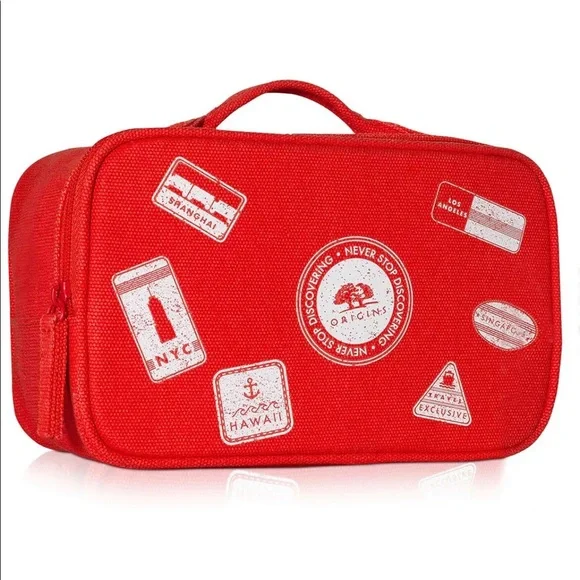 Origins Bags Origins Red Orange White Logo Graphic Cotton